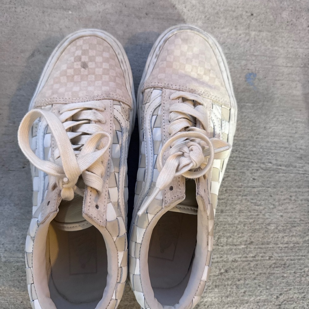 VANS Neutral Checkered Shoes